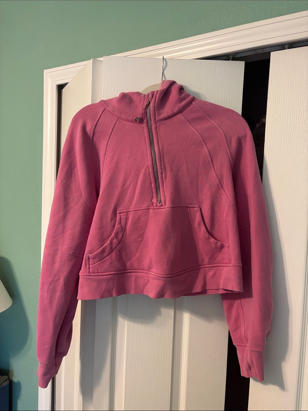 lululemon athletica Pink Half-Zip Hooded Sweatshirt